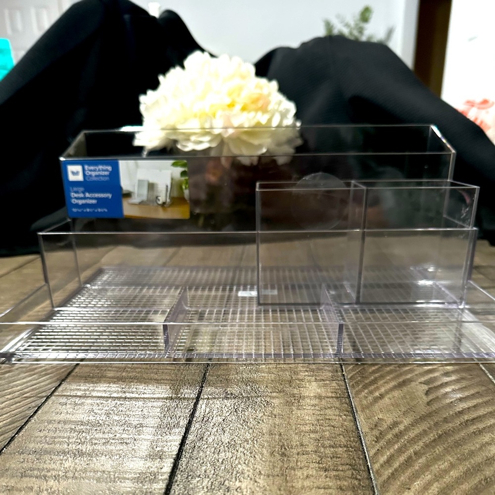 Clear Desk Accessory Organizer